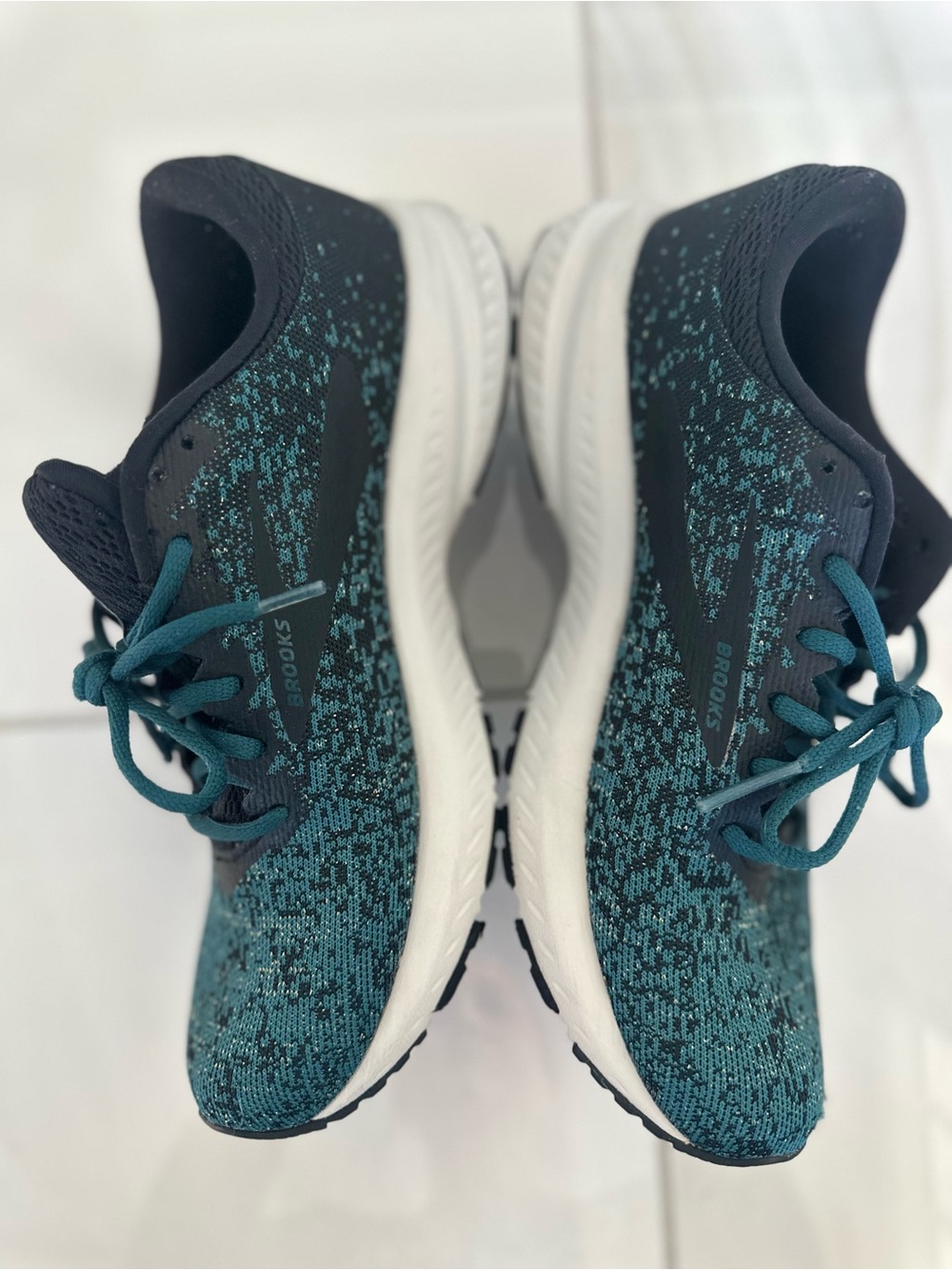 Brooks Launch 6 Running Shoes Teal Black Knit Women’s Sz 7.5 Euro 38.5 - Picture 6 of 10